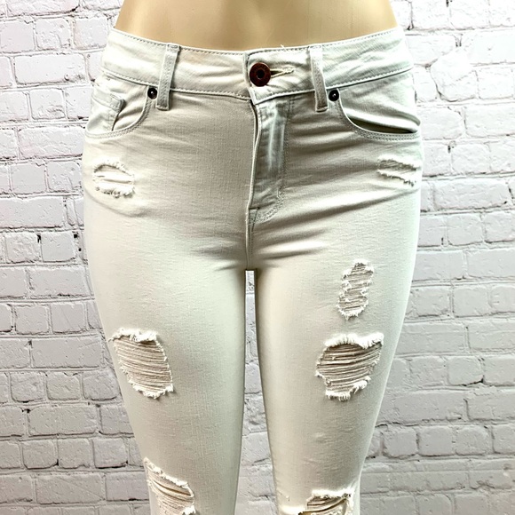 Bullhead High Rise Skinniest Destroyed Jeans 5 - Picture 4 of 16